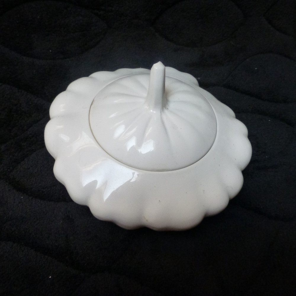 white summer squash trinket box